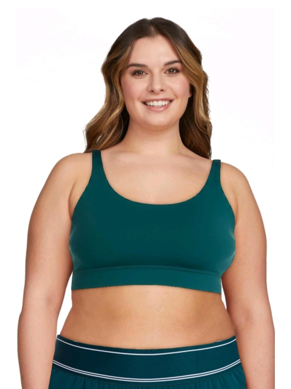 Avia Teal Scoop Wireless Sports Bra